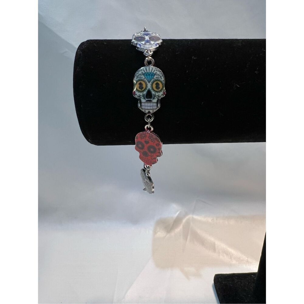 Various Sugar Skulls Chain Bracelet